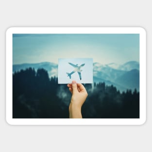 holding plane icon Sticker